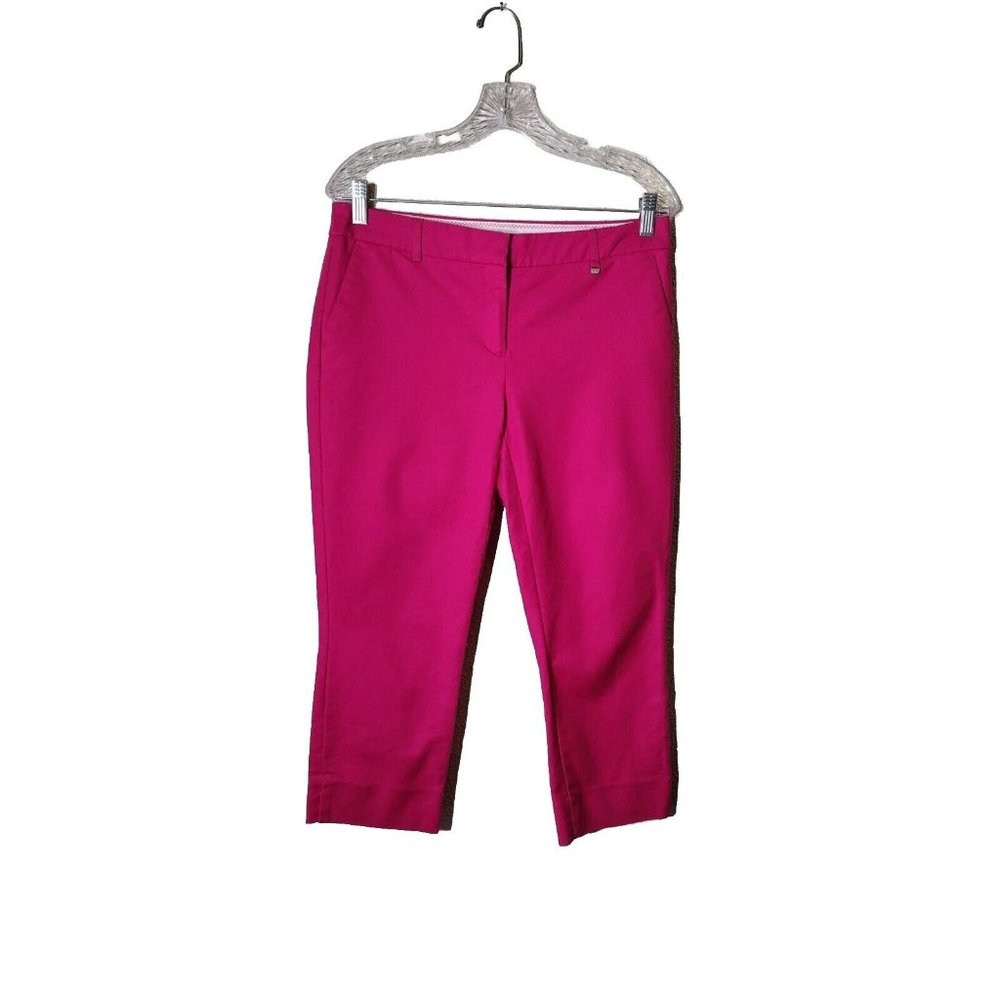 Willi Smith Pants Womens 8 Cropped Pink Pockets Spring Easter Holiday Barbie